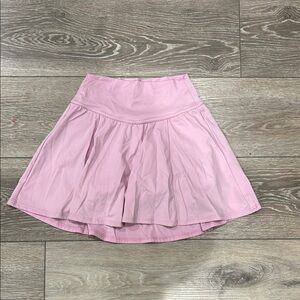 Pink Women's Skirt With Built In Shorts